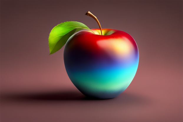 A tech apple by Stable Diffusion