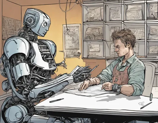 a human training a robot to write