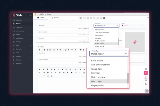Glide Publishing Platform, Glide CMS, Glide Go, and Glide Nexa are a suite of products which help publishers and media bring audiences and content together.
