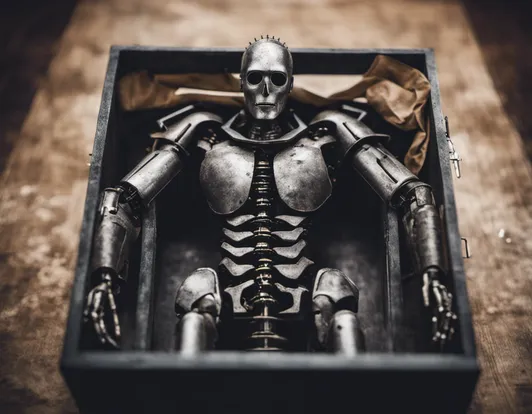 Robot in a coffin