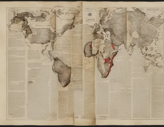 The map of the world on a newspaper