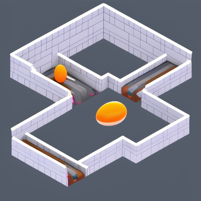 An isometric egg in 3D style conveyor belt 