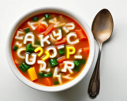an alphabet soup
