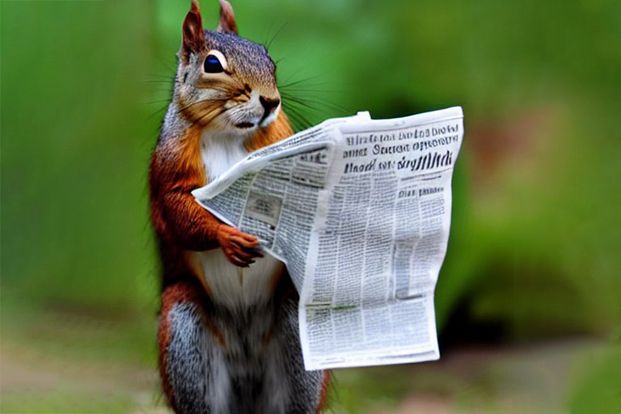 A squirrel vs a newspaper... who wins?