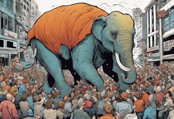 The runaway elephant in the room doesn't even know we are there