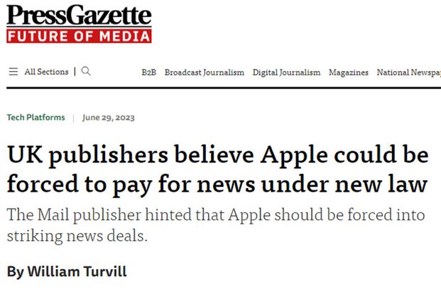 Apple should pay for content usage say industry figures