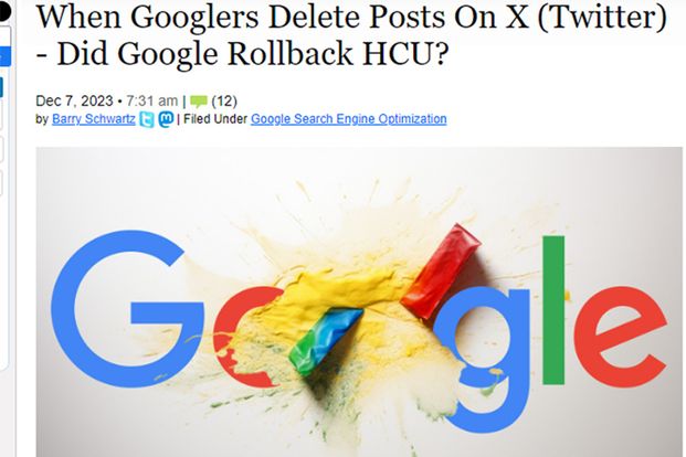 Did Google do a bit of a rollback on the HCU