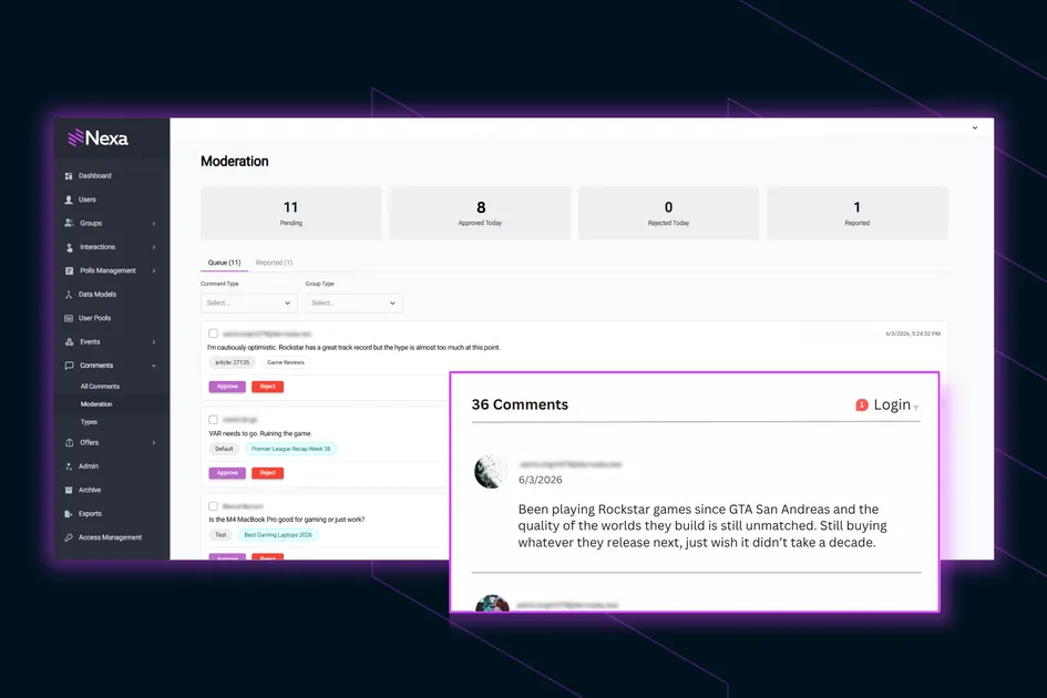 Commenting platforms for sites and apps: How Glide Nexa makes commenting easy to embrace, with reader identity built in