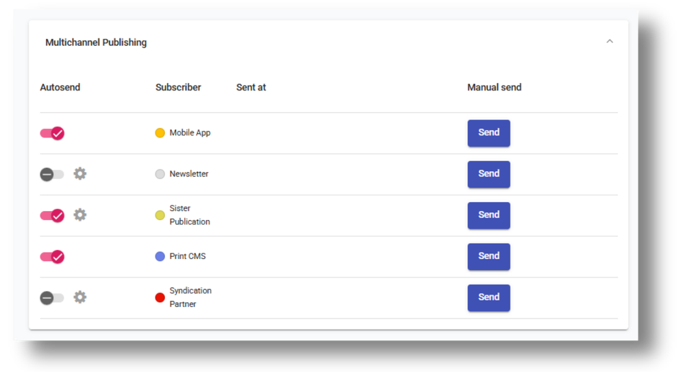 Glide CMS offers both automated and manual channel publishing options